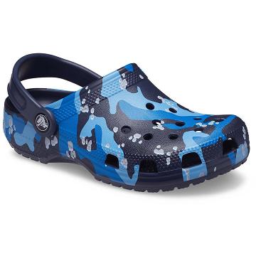 Crocs Classic Camo Klumpa Fiú Sötétkék | HU 1337AHKP